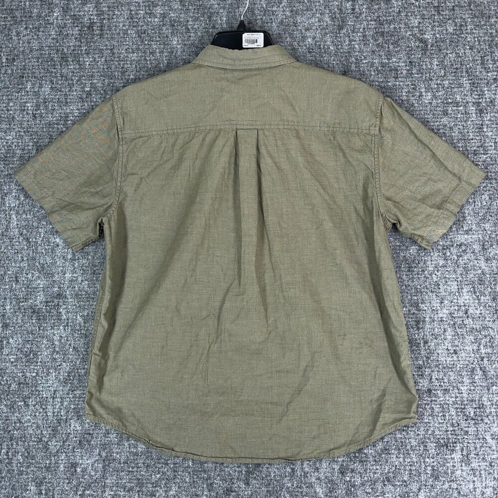 Zino Shirt Mens L Chambray Casual Relaxed Modern Minimal Everyday Travel Resort - Picture 2 of 8